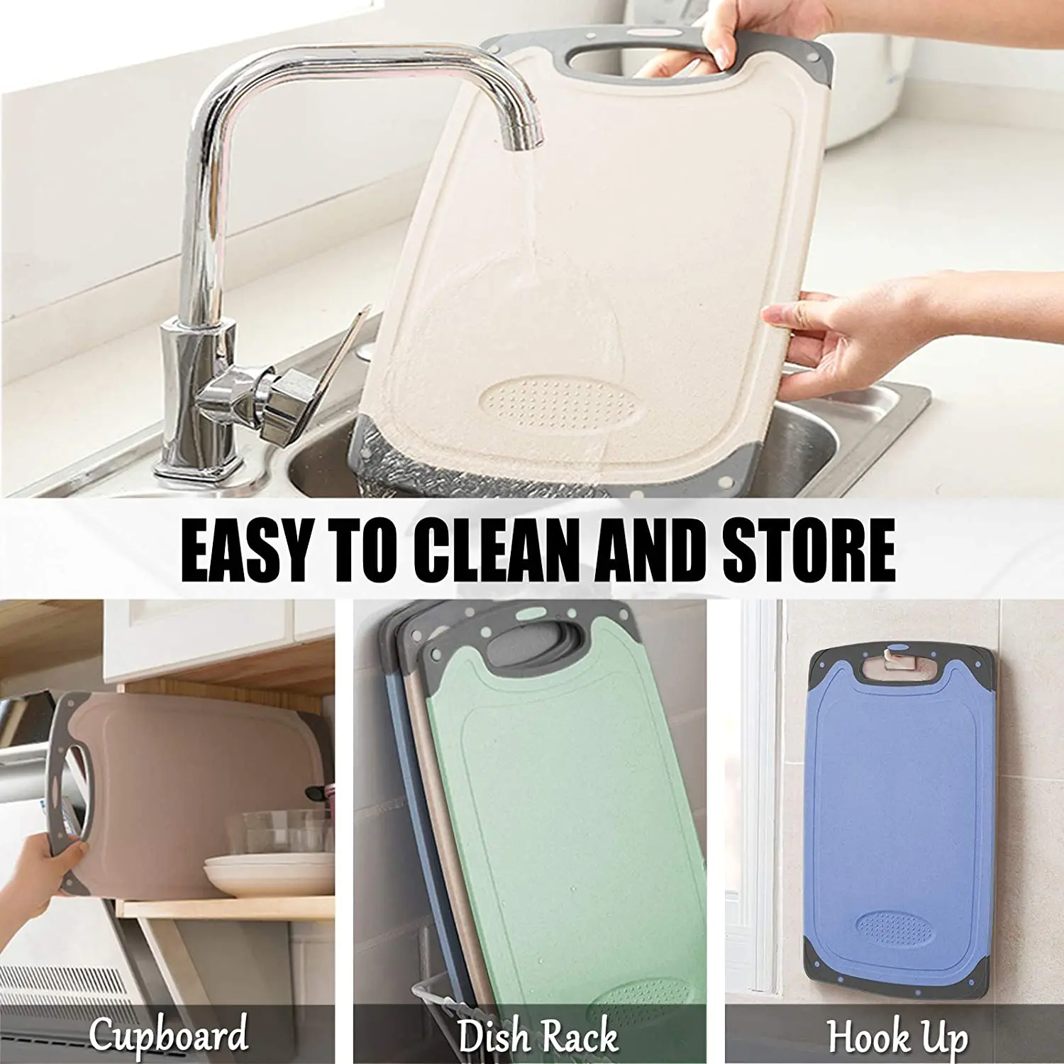 AEE4-3 Pack Chopping Boards Set,Kitchen Cutting Boards With Non-Slip Feet,Dishwasher Safe,Easy To Clean (Green+Blue+Beige)
AEE4-3 Pack Chopping Boards Set,Kitchen Cutting Boards With Non-Slip Feet,Dishwasher Safe,Easy To Clean (Green+Blue+Beige)