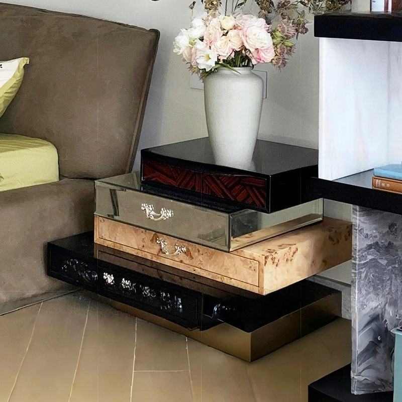 Light luxury irregular solid wood bedside table multi-layer bedroom home modern design high-end creative decorative locker
Light luxury irregular solid wood bedside table multi-layer bedroom home modern design high-end creative decorative locker