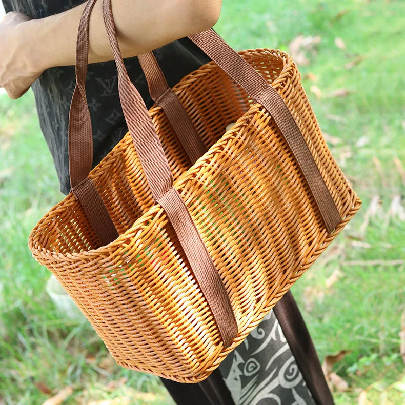 Large Handwoven Storage Basket with Lid, Foldable Woven Basket for Shopping, Picnic & Outdoor Use, Home Organization
Large Handwoven Storage Basket with Lid, Foldable Woven Basket for Shopping, Picnic & Outdoor Use, Home Organization
