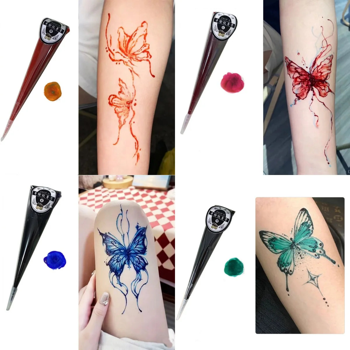 Indian Henna Temporary Tattoo Brown Tattoo Paste Cone Body Art Cream Wedding Black Red Art Paint for DIY Tattoo Body Paint
Indian Henna Temporary Tattoo Brown Tattoo Paste Cone Body Art Cream Wedding Black Red Art Paint for DIY Tattoo Body Paint