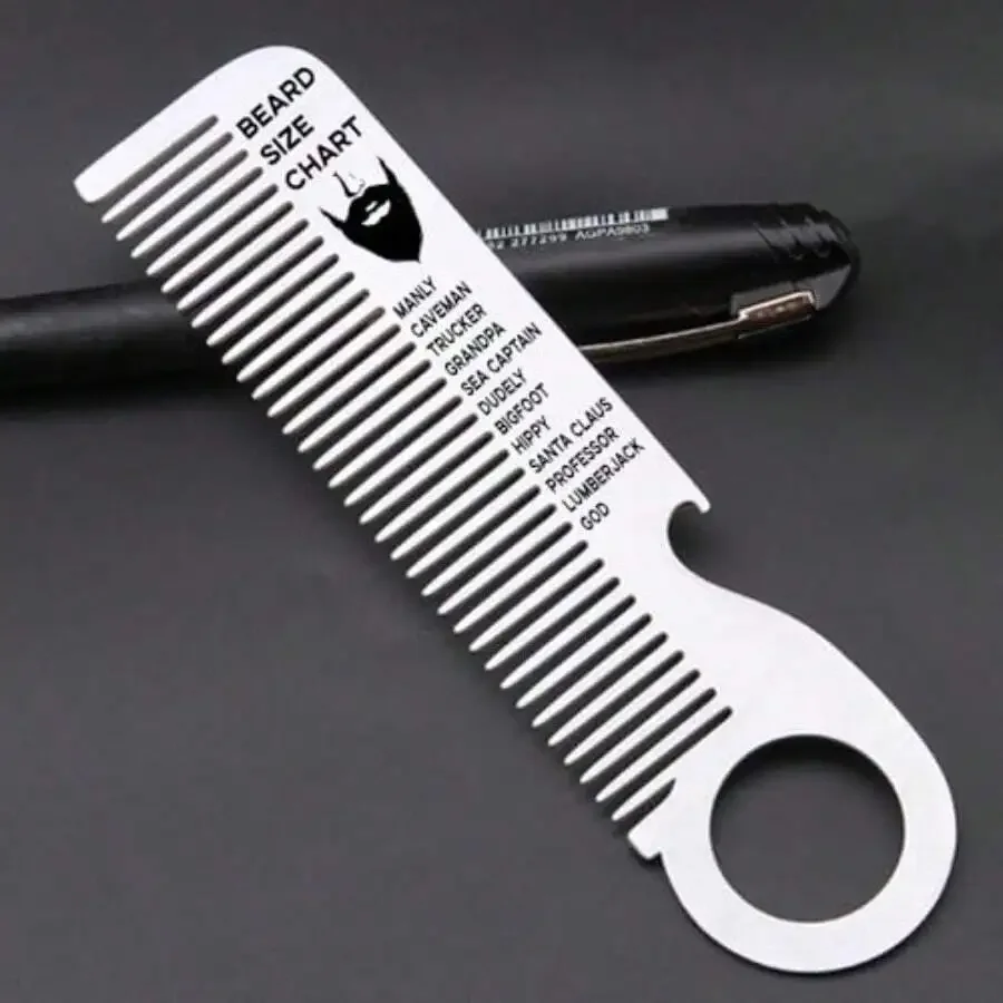 Metal Beard Comb With Size Chart For Men Dad Grandpa Grooming Tool Gift
Metal Beard Comb With Size Chart For Men Dad Grandpa Grooming Tool Gift