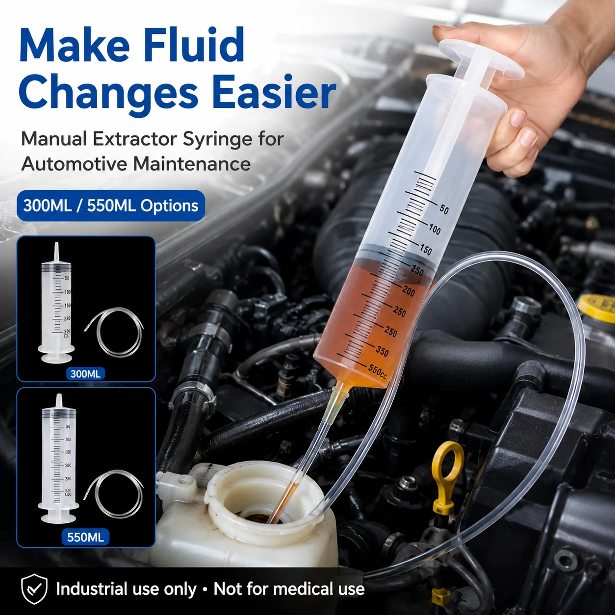 Industrial Grade Fluid Extractor Syringe Manual Oil Transfer Pump Dispenser for Engine Transmission Fluid Auto Mechanic Tool
Industrial Grade Fluid Extractor Syringe Manual Oil Transfer Pump Dispenser for Engine Transmission Fluid Auto Mechanic Tool