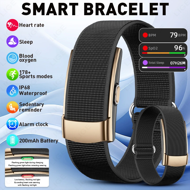 LIGE 2026 New Sports Smart Bracelet Men AI Healthy Blood Oxygen Fitness Tracker Pedometer 170+ Sport Modes Smartwatch Band Women
LIGE 2026 New Sports Smart Bracelet Men AI Healthy Blood Oxygen Fitness Tracker Pedometer 170+ Sport Modes Smartwatch Band Women