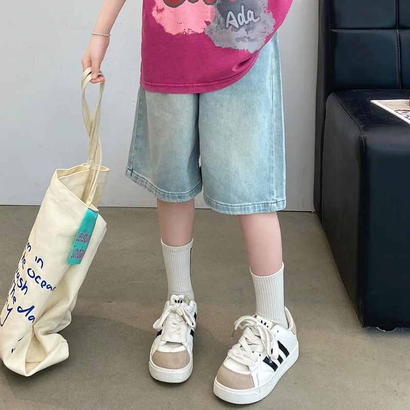 Girls Bottoms Children 2024 New Spring and Summer Blue Trousers Simple Casual Style All-match Pants Korean Simple Style
Girls Bottoms Children 2024 New Spring and Summer Blue Trousers Simple Casual Style All-match Pants Korean Simple Style