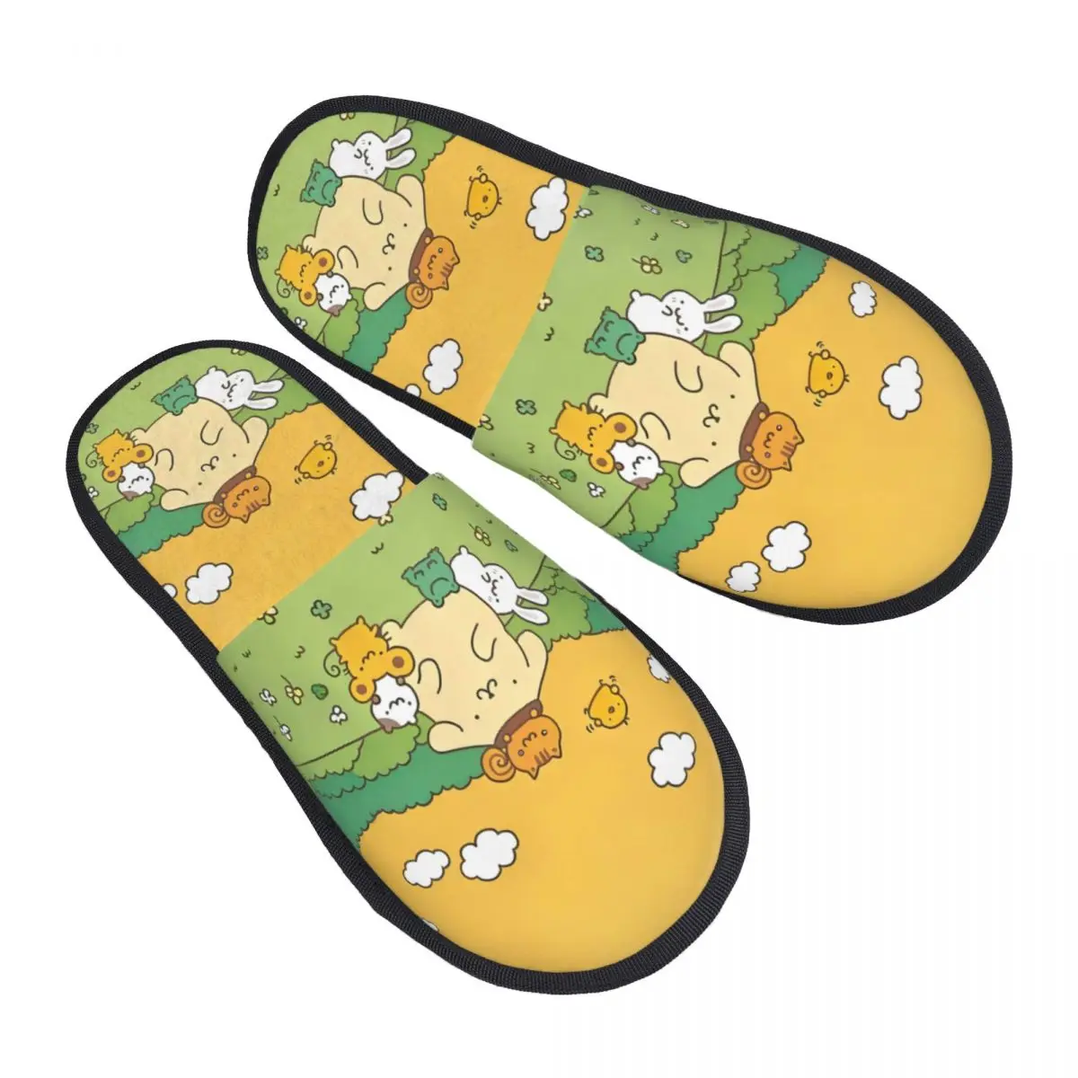 Изготовленные на заказ тапочки Sanrio с помпонами и эффектом памяти, женские уютные теплые милые домашние тапочки в стиле аниме 
Изготовленные на заказ тапочки Sanrio с помпонами и эффектом памяти, женские уютные теплые милые домашние тапочки в стиле аниме