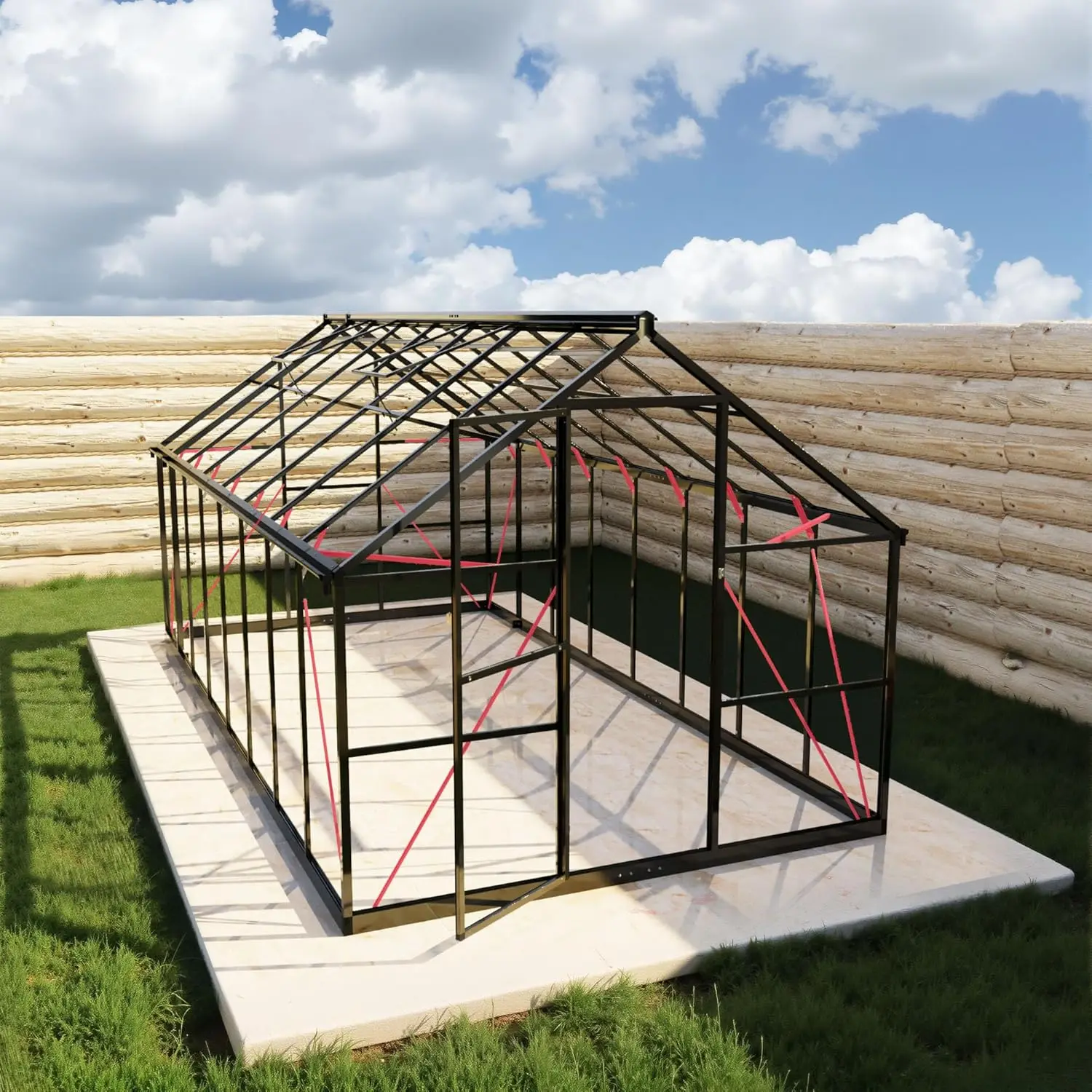 8x16 FT Greenhouse, Polycarbonate Green House with Quick Setup Structure and Roof Vent, Aluminum Large Walk-in, Custom
8x16 FT Greenhouse, Polycarbonate Green House with Quick Setup Structure and Roof Vent, Aluminum Large Walk-in, Custom