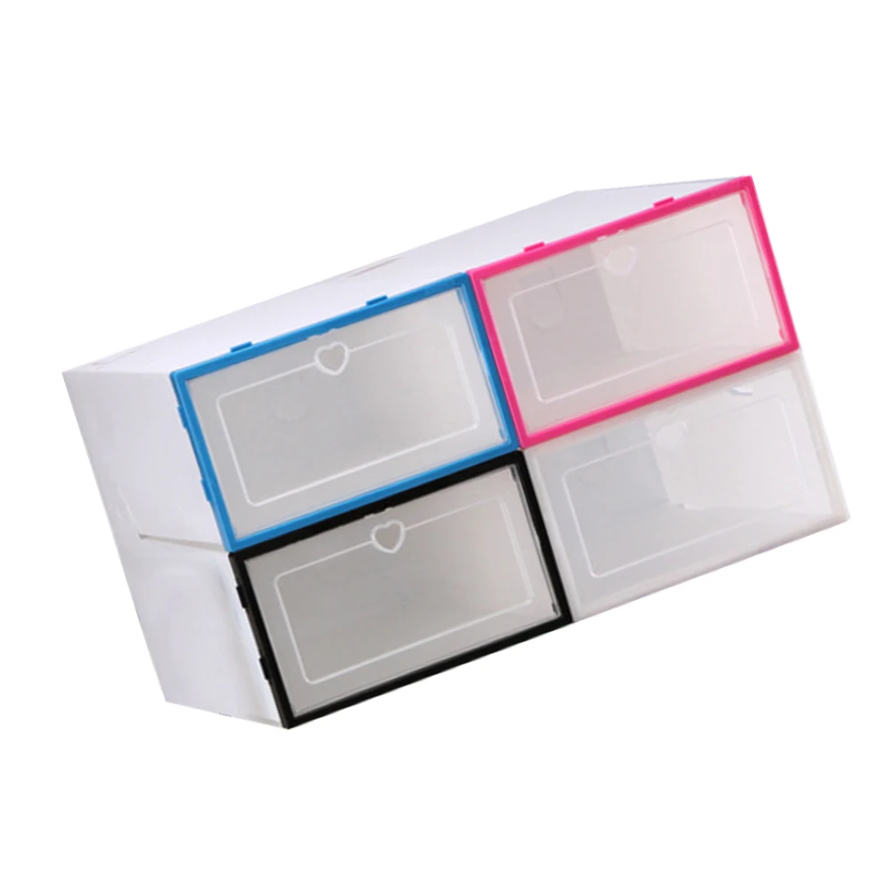 4 PCS Wardrobe Storage Box Containers Superimposed Portable Shoe Shoes Case Drawer Boxes Clothing
4 PCS Wardrobe Storage Box Containers Superimposed Portable Shoe Shoes Case Drawer Boxes Clothing
