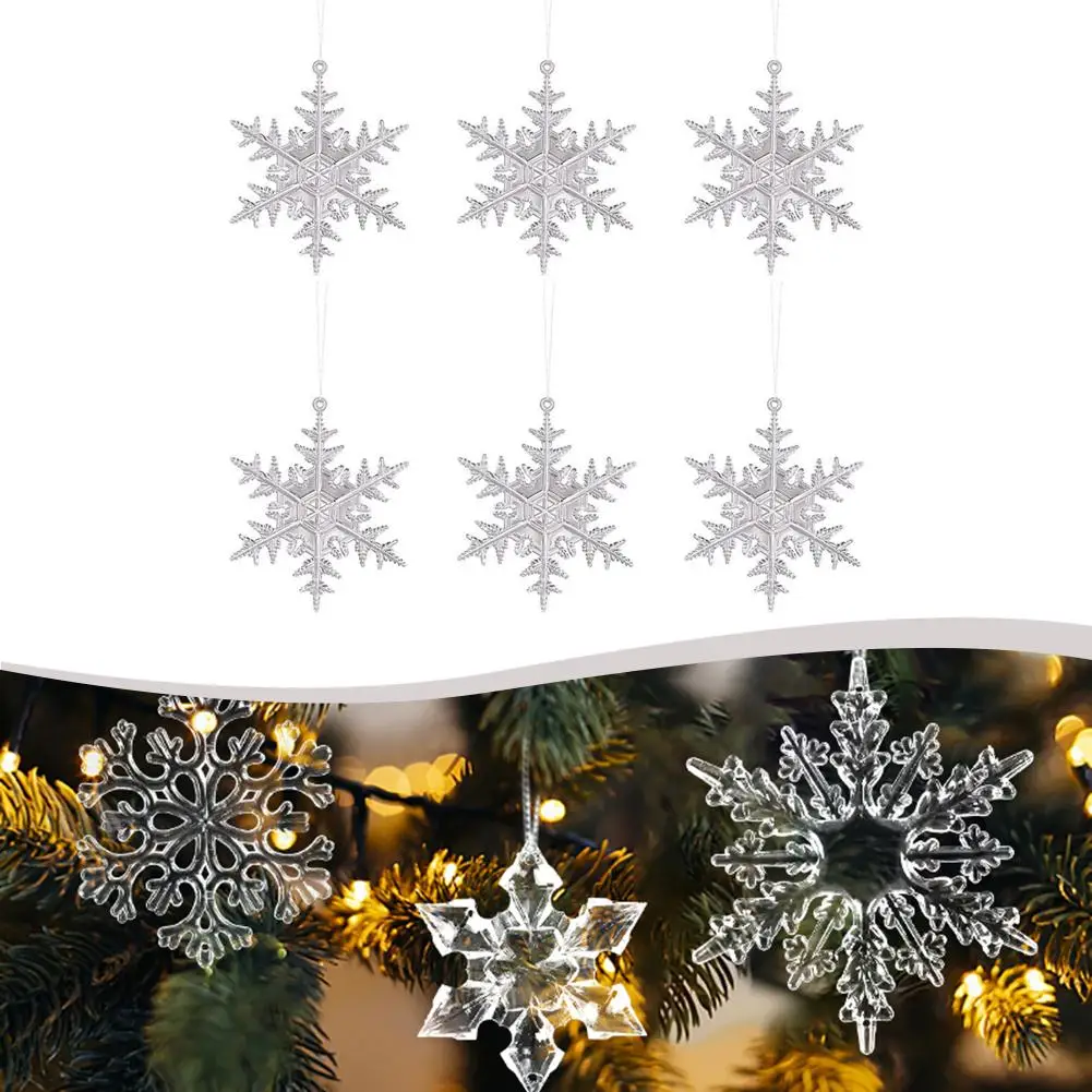 Christmas Snowflake Pendant Transparent Acrylic Snowflake Sheet Christmas Tree Hanging Ornaments Home Navidad Decoration
Christmas Snowflake Pendant Transparent Acrylic Snowflake Sheet Christmas Tree Hanging Ornaments Home Navidad Decoration