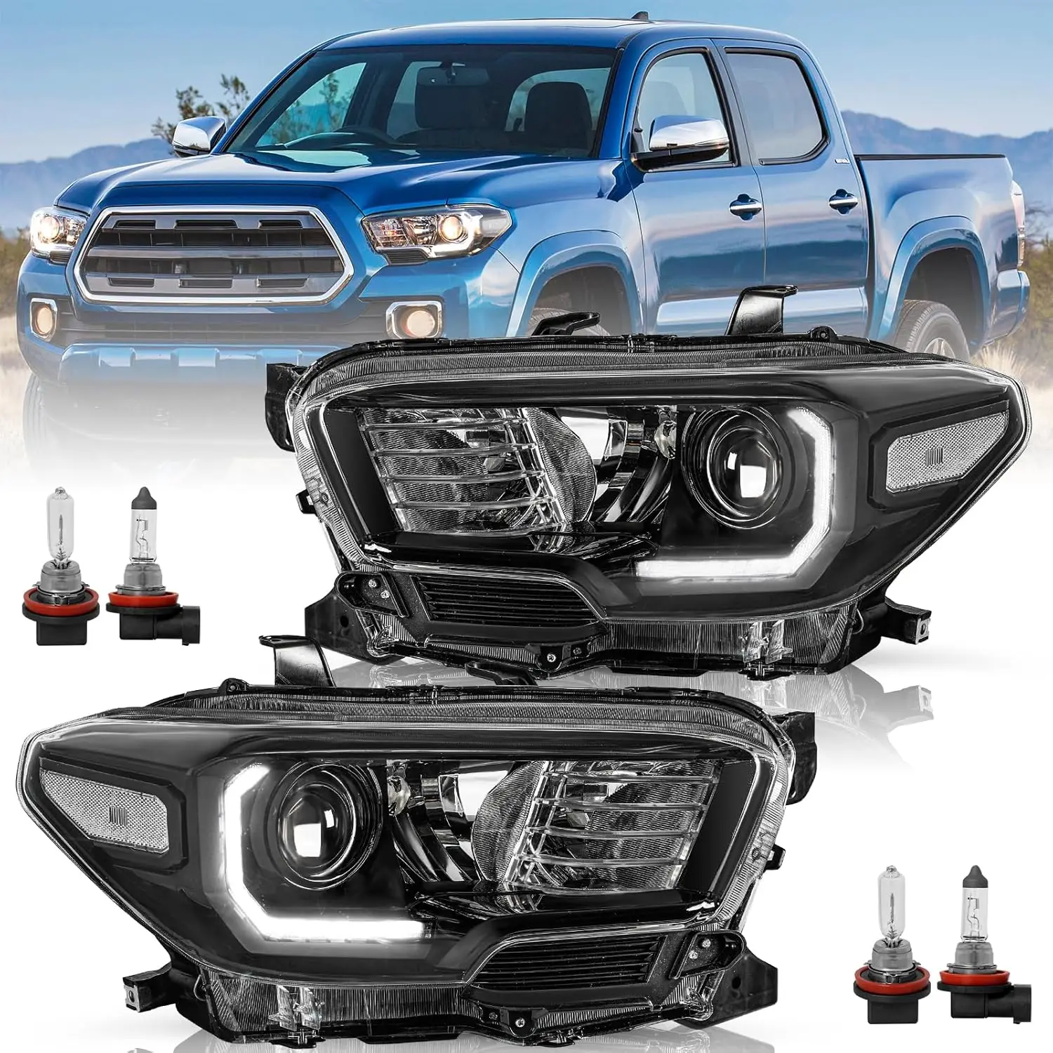 Фара в сборе, совместимая с Toyota Tacoma 2016-2022, со светодиодной подсветкой DRL, подходит для фар Toyota Tacoma 16, 17, 18, 19, 20, 21, 22, черная H
Фара в сборе, совместимая с Toyota Tacoma 2016-2022, со светодиодной подсветкой DRL, подходит для фар Toyota Tacoma 16, 17, 18, 19, 20, 21, 22, черная H