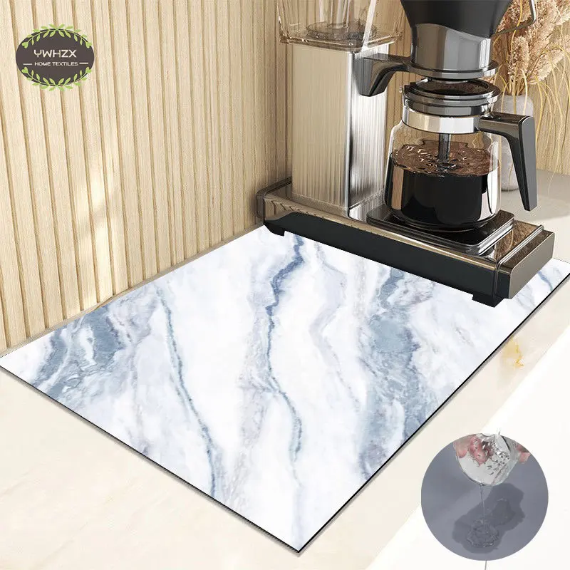 Marble Pattern Drain Pad Dish Drying Mat Soft Silicone Easy To Clean Water Absorbent Bathroom Rug Kitchen Home Decor Accessories
Marble Pattern Drain Pad Dish Drying Mat Soft Silicone Easy To Clean Water Absorbent Bathroom Rug Kitchen Home Decor Accessories