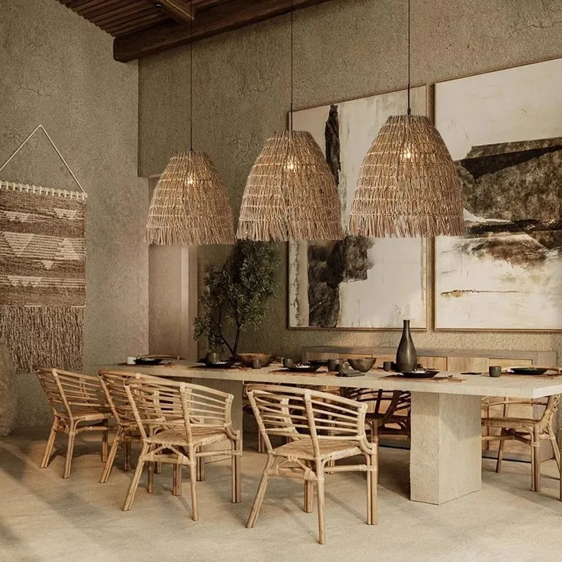 Minimalist Wabi Sabi E27 Led Chandelier Restaurant Retro Straw Round Art Lamp Study Room Bar Front Desk Lighting Led Light
Minimalist Wabi Sabi E27 Led Chandelier Restaurant Retro Straw Round Art Lamp Study Room Bar Front Desk Lighting Led Light