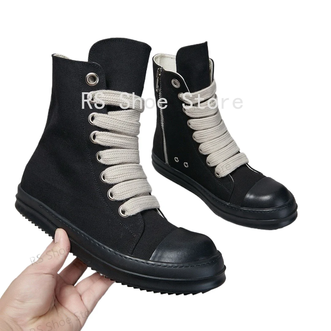 Ro Luxury Sneakers Black Canvas High Top Shoe Casual Shoes Quality Men Boots Design Jumbo Lace Women Sneaker Ankle Boot
Ro Luxury Sneakers Black Canvas High Top Shoe Casual Shoes Quality Men Boots Design Jumbo Lace Women Sneaker Ankle Boot