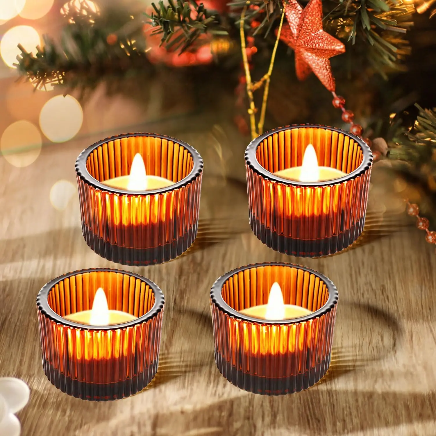 Tealight Candle Holders Bulk Set of 4, Glass Votive for Wedding Centerpiece, Birthday Party Decor (2''x1.4'')
Tealight Candle Holders Bulk Set of 4, Glass Votive for Wedding Centerpiece, Birthday Party Decor (2''x1.4'')