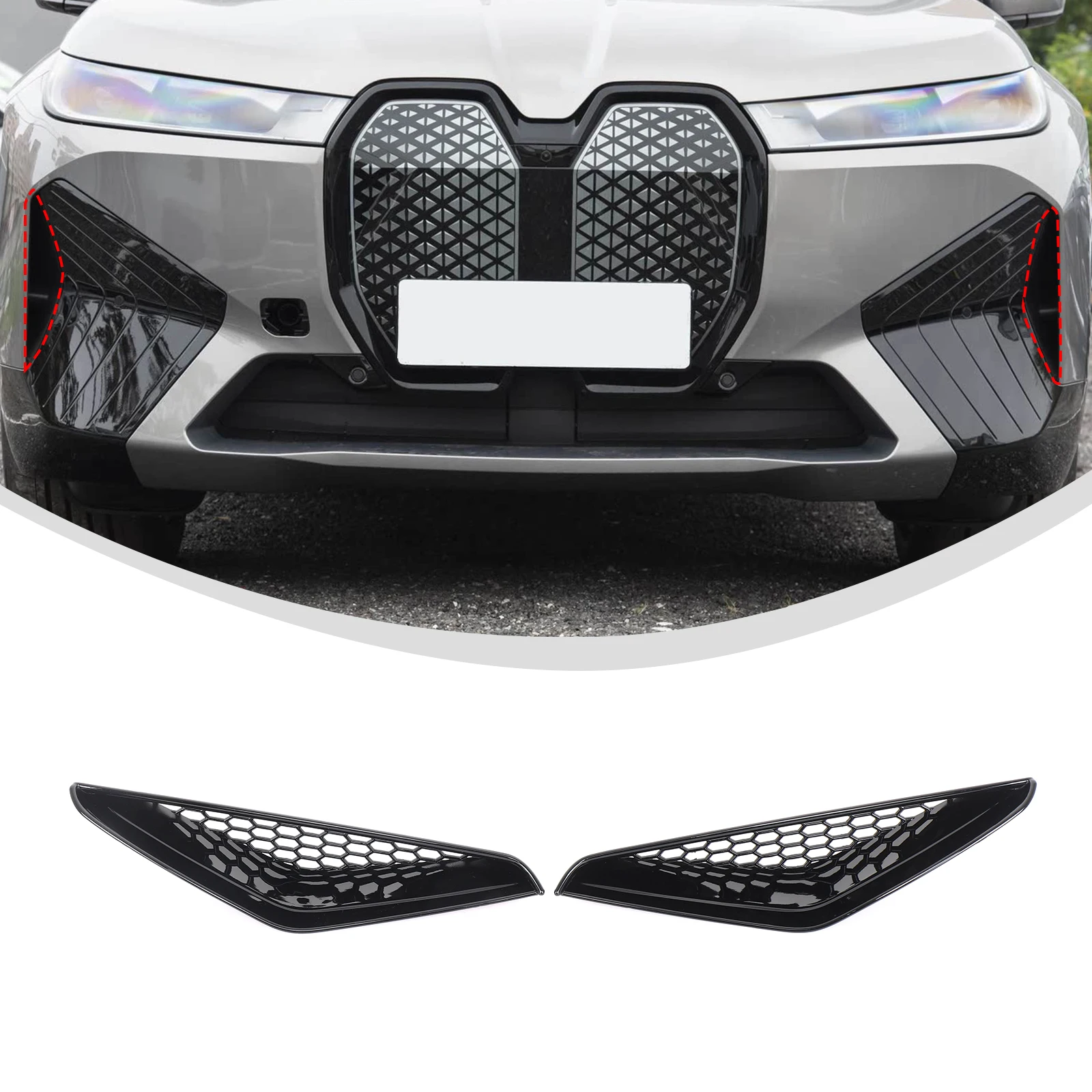 Front Bumper Side ABS Vent Grille Trim Frame for 2022-2024 BMW iX (Imported)= Automotive Exterior Accessories
Front Bumper Side ABS Vent Grille Trim Frame for 2022-2024 BMW iX (Imported)= Automotive Exterior Accessories