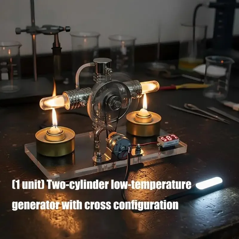 Metal Double Piston Stirling Engine Low Temperature Gas Generator External Combustion Engine Model Easy to Use 15UB
Metal Double Piston Stirling Engine Low Temperature Gas Generator External Combustion Engine Model Easy to Use 15UB