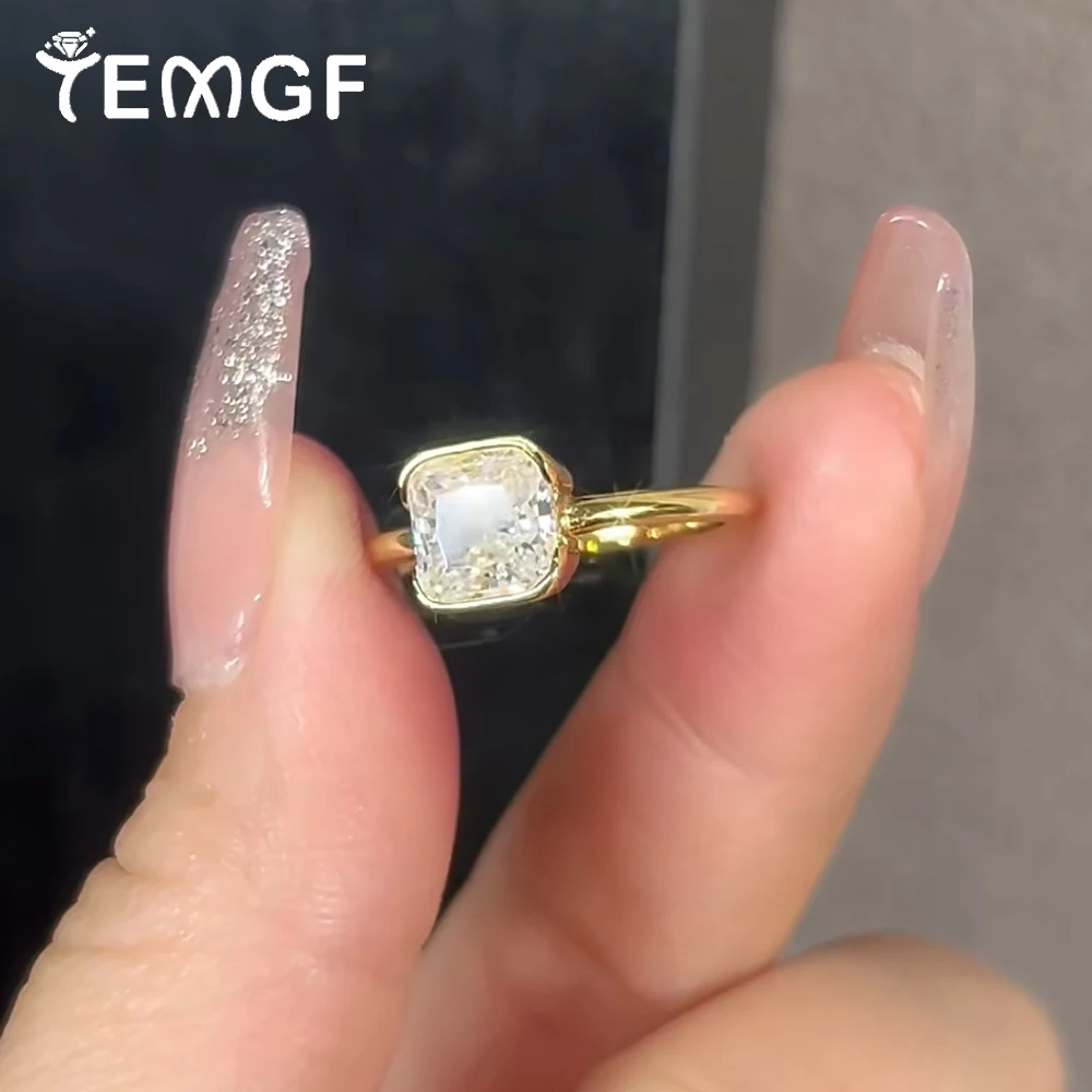 TEMGF 7*7mm Raytheon Cut Zircon Ring 100% 925 Sterling Silver Fine Jewelry for Women Daily Commuting Fashion Versatile Item
TEMGF 7*7mm Raytheon Cut Zircon Ring 100% 925 Sterling Silver Fine Jewelry for Women Daily Commuting Fashion Versatile Item