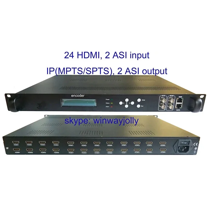 24 HDMI to IP/ASI encoder, HDMI input and IP/ASI output, HDMI to IP encoder, HDMI to ASI encoder, in stock for sale, fair price
24 HDMI to IP/ASI encoder, HDMI input and IP/ASI output, HDMI to IP encoder, HDMI to ASI encoder, in stock for sale, fair price