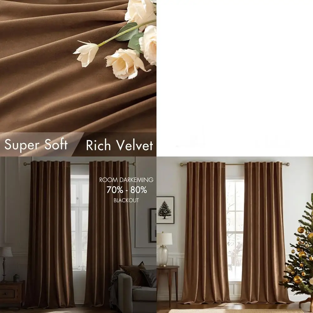 Коричневые бархатные шторы длиной 2,4 м, комплект из 2 панелей, термоизолирующие светонепроницаемые занавески для уединения в спальне, гостиной и детской комнате
Коричневые бархатные шторы длиной 2,4 м, комплект из 2 панелей, термоизолирующие светонепроницаемые занавески для уединения в спальне, гостиной и детской комнате