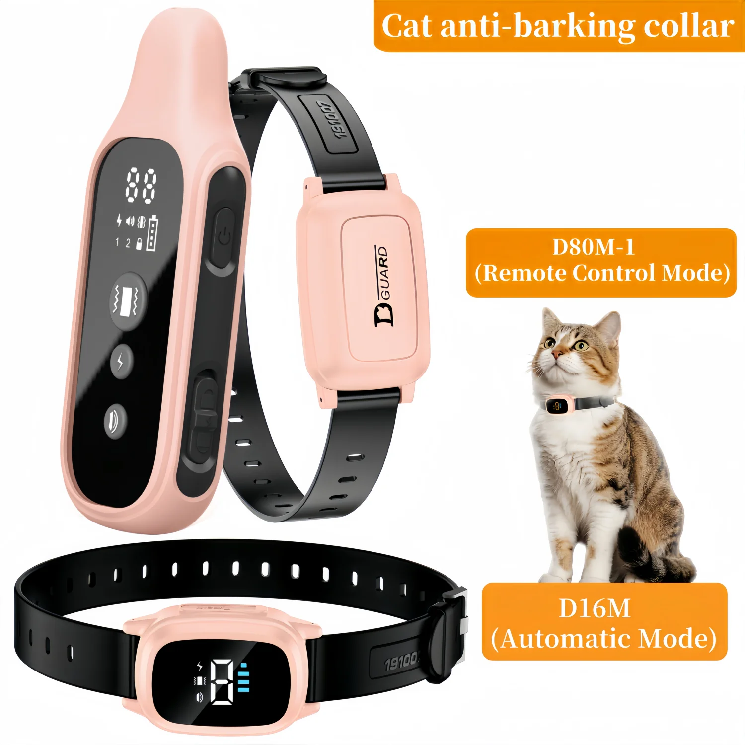 Waterproof Cat Training Collar,Cat Shock Collar with Remote ,Cat Stop Meowing Collar, Remote Control/Automatic Anti-Meow for Cat
Waterproof Cat Training Collar,Cat Shock Collar with Remote ,Cat Stop Meowing Collar, Remote Control/Automatic Anti-Meow for Cat