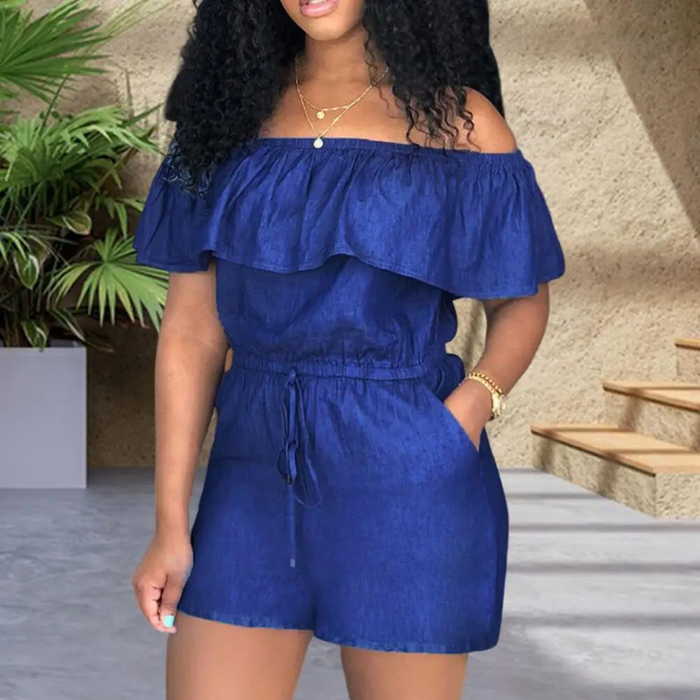 Fashion Jumpsuit Women Casual O-neck Short Sleeved High Waist Lace Up Playsuit Jumpsuit Summer Romper Streetwear
Fashion Jumpsuit Women Casual O-neck Short Sleeved High Waist Lace Up Playsuit Jumpsuit Summer Romper Streetwear