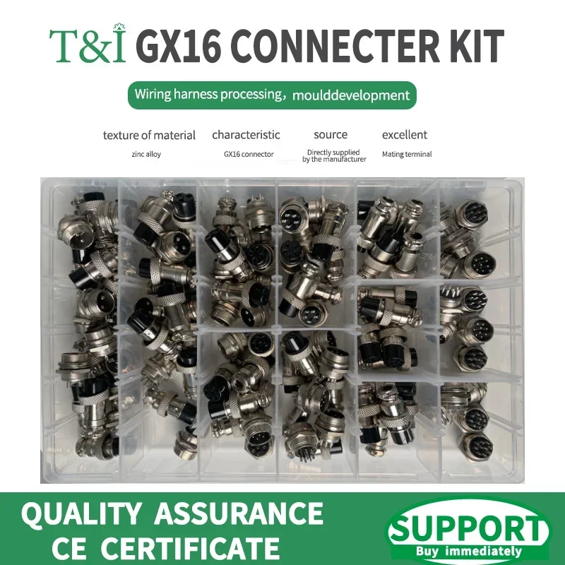 GX16 KIT 2 3 4 5 6 7 8 9 10P Nut type Male&Female Aviator Aviation Plug Socket CircularElectric Wire Panel Connector set
GX16 KIT 2 3 4 5 6 7 8 9 10P Nut type Male&Female Aviator Aviation Plug Socket CircularElectric Wire Panel Connector set