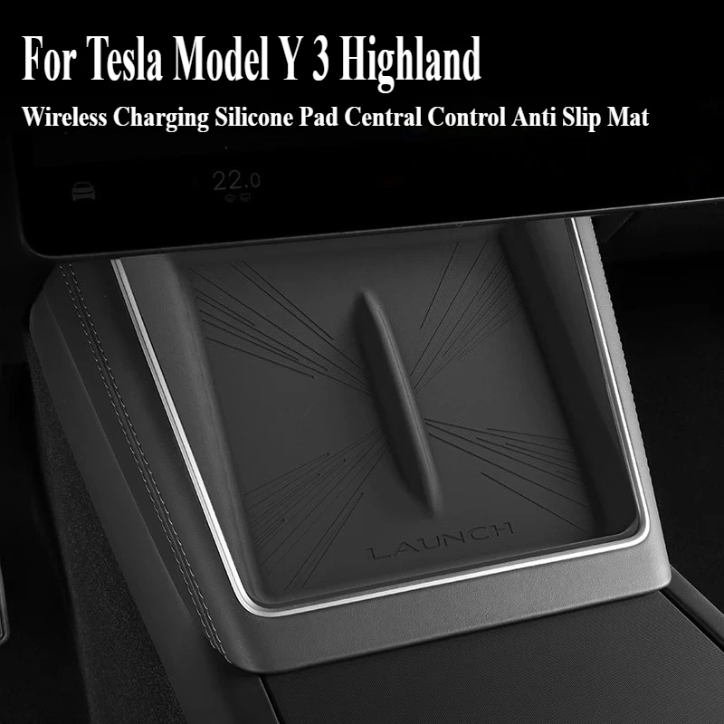 Для Tesla Model Y 3, Highland, силиконовая накладка для беспроводной зарядки, противоскользящий коврик с центральным управлением, аксессуары для украшения салона автомобиля
Для Tesla Model Y 3, Highland, силиконовая накладка для беспроводной зарядки, противоскользящий коврик с центральным управлением, аксессуары для украшения салона автомобиля
