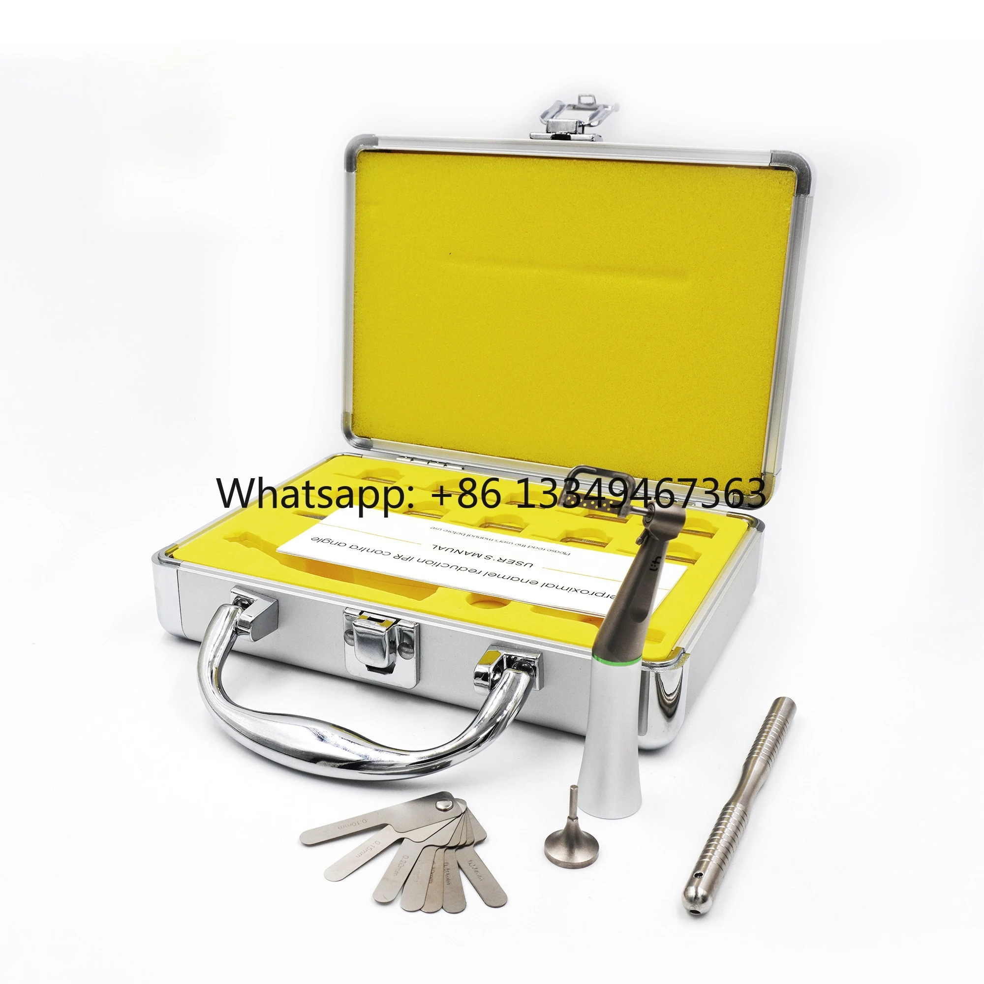 4:1 With Saw Blade Dental Handpiece Kit System Reciprocating Interproximal Stripping Reduction Contra Angle
4:1 With Saw Blade Dental Handpiece Kit System Reciprocating Interproximal Stripping Reduction Contra Angle