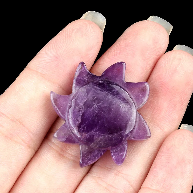 Sun Carving Crystal Stone Ornaments Natural Agates Energy Stone Healing Therapy Meditation Spiritual Home Decoration 28mm
Sun Carving Crystal Stone Ornaments Natural Agates Energy Stone Healing Therapy Meditation Spiritual Home Decoration 28mm