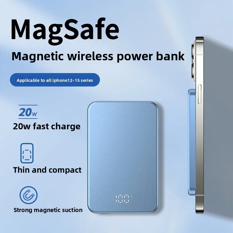 Ultra Thin Power Bank for MagSafe,Magnetic Wireless Fast Charging LED Display Portable Battery For iPhone Samsung Phone Airpods
Ultra Thin Power Bank for MagSafe,Magnetic Wireless Fast Charging LED Display Portable Battery For iPhone Samsung Phone Airpods