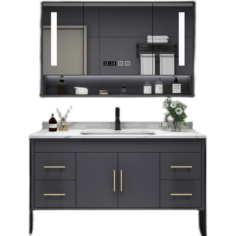 Modern Minimalist Bathroom Cabinet Combination Hand Washing Washbasin Cabinet Bathroom Solid Wood Washstand Integrated
Modern Minimalist Bathroom Cabinet Combination Hand Washing Washbasin Cabinet Bathroom Solid Wood Washstand Integrated