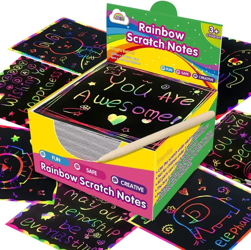 100Pcs Dazzling Scratch Painting Parent Child Interactive Toys Note Cards Handmade Painting
100Pcs Dazzling Scratch Painting Parent Child Interactive Toys Note Cards Handmade Painting