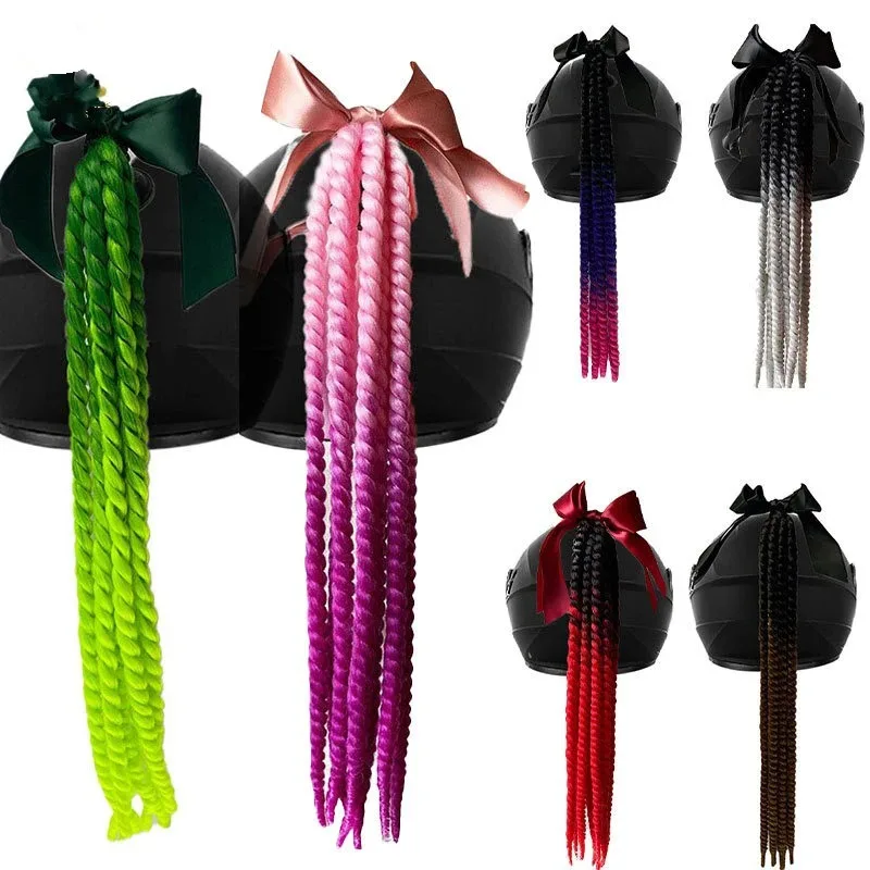 Helmet Decoration Accessories Color Fried Dough Twists Braid of Wig Detachable Helmet Wig Bow Twist Braid Fashion Wig
Helmet Decoration Accessories Color Fried Dough Twists Braid of Wig Detachable Helmet Wig Bow Twist Braid Fashion Wig