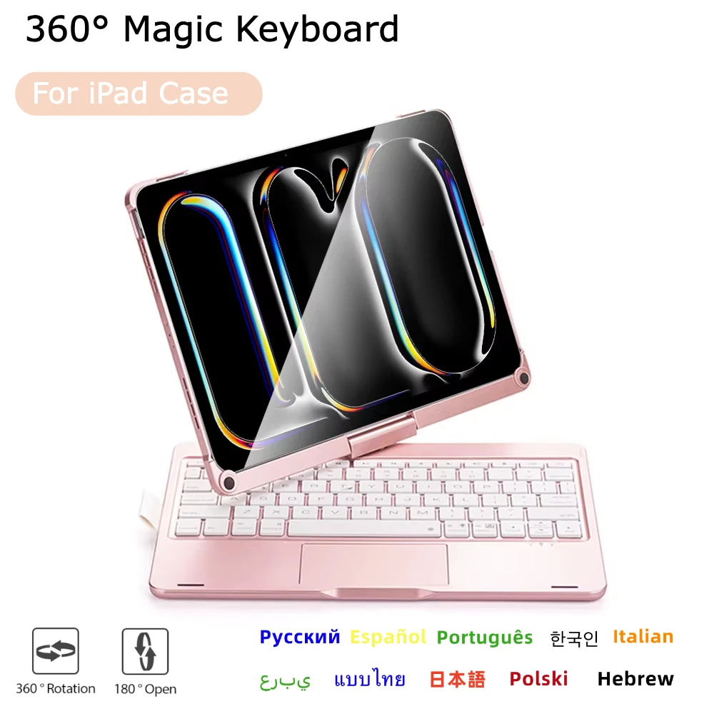 360° Rotate Magic Keyboard Folio for IPad Pro13 Pro 11 2024 M4, For iPad Air13 Air 11 M2 Air4 Air5 10th 10.9 Pro12.9 iPad Case
360° Rotate Magic Keyboard Folio for IPad Pro13 Pro 11 2024 M4, For iPad Air13 Air 11 M2 Air4 Air5 10th 10.9 Pro12.9 iPad Case