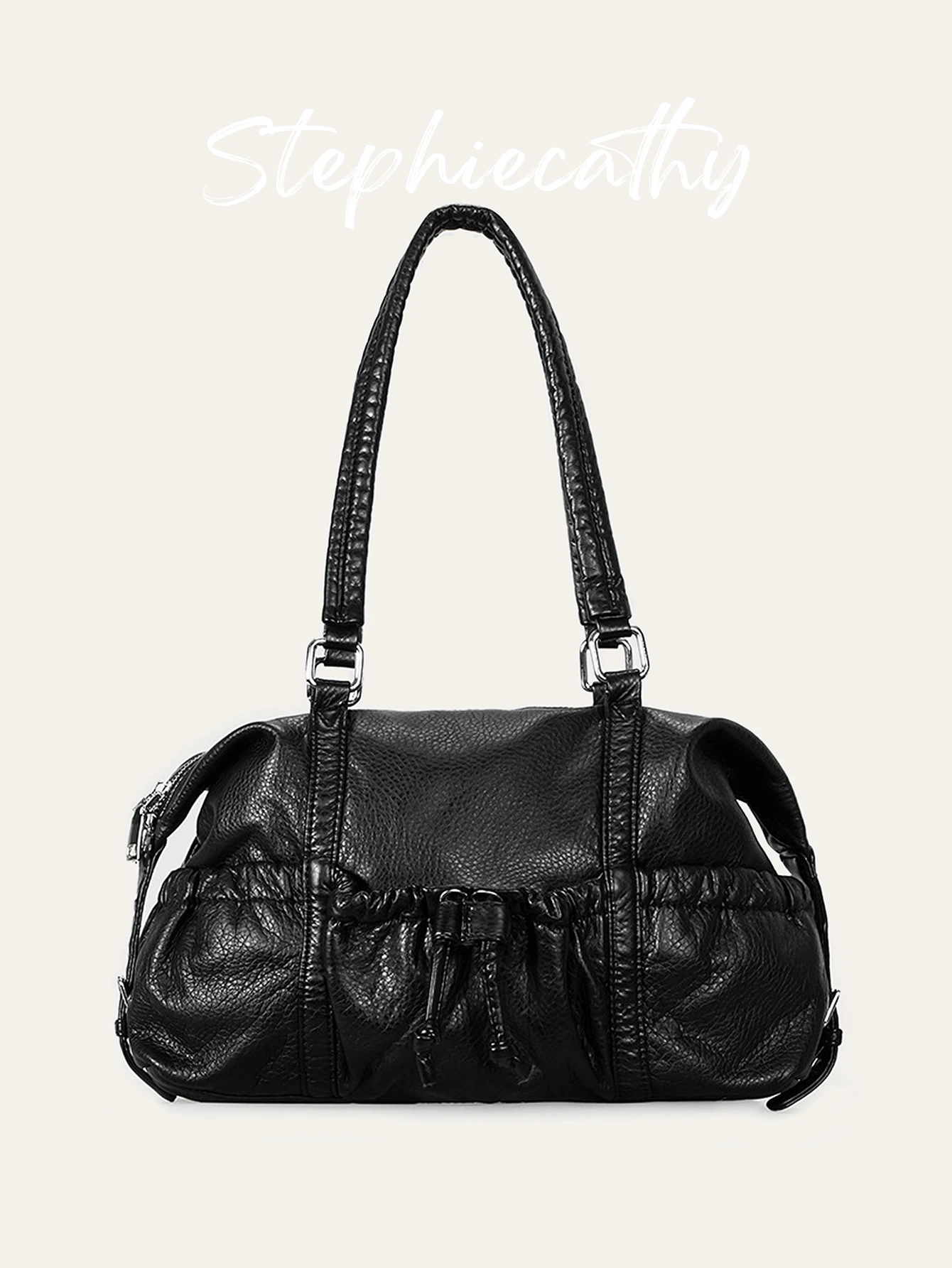 SC Vintage Cool Street Style Washed PU Vegan Leather Multi Pockets Handbag Women College Commute Shoulder Bag Unisex Large Tote
SC Vintage Cool Street Style Washed PU Vegan Leather Multi Pockets Handbag Women College Commute Shoulder Bag Unisex Large Tote