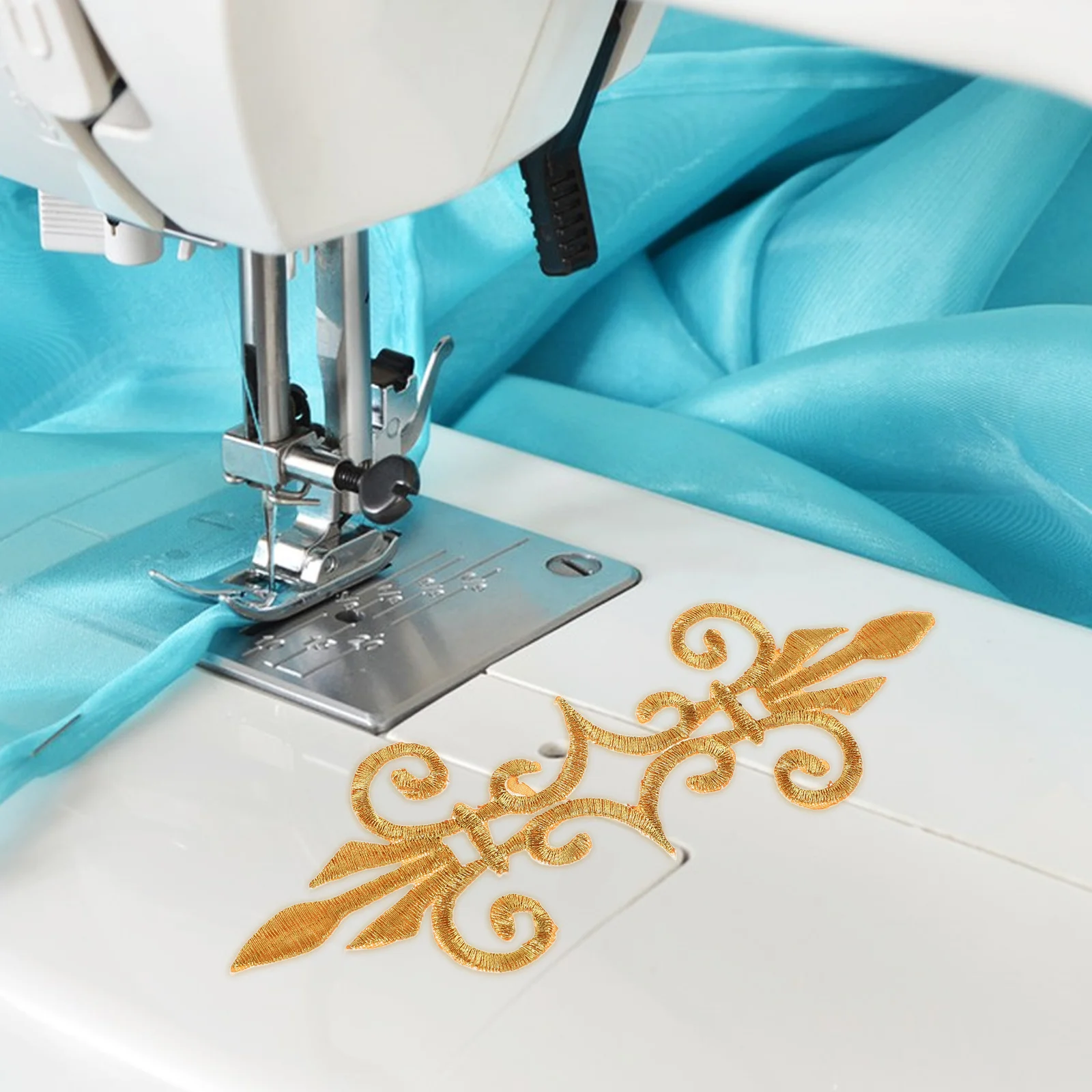 6Pcs Gold Silver Floral Embroidered Patch Iron on for Costumes Wedding Dress Applique Decorative Embellishments 
6Pcs Gold Silver Floral Embroidered Patch Iron on for Costumes Wedding Dress Applique Decorative Embellishments