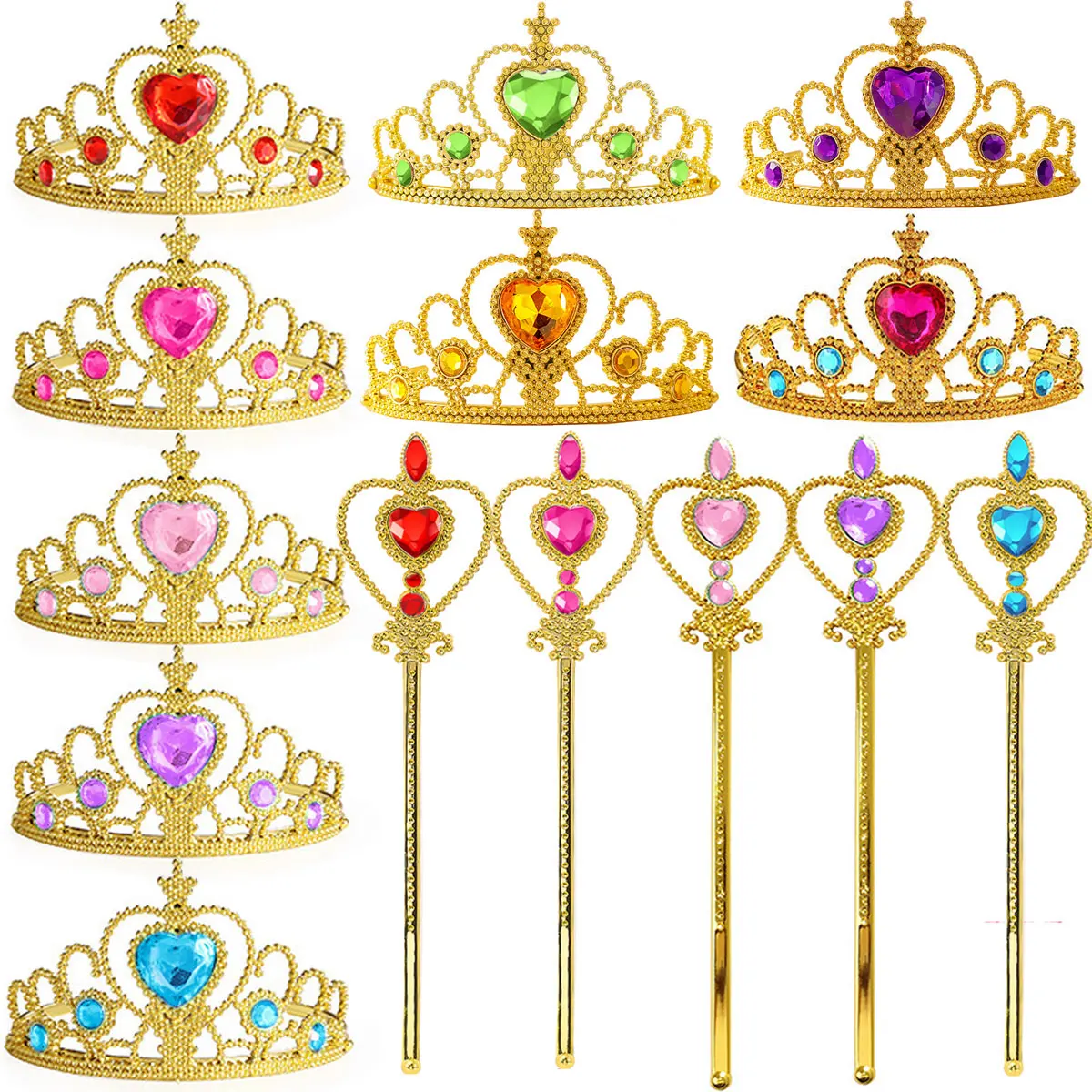 2026 New Girls Accessories Crown And Wand Set Kids Sparkle Tiara Fairy Stick For Cosplay Birthday Halloween Festival Party Gift
2026 New Girls Accessories Crown And Wand Set Kids Sparkle Tiara Fairy Stick For Cosplay Birthday Halloween Festival Party Gift
