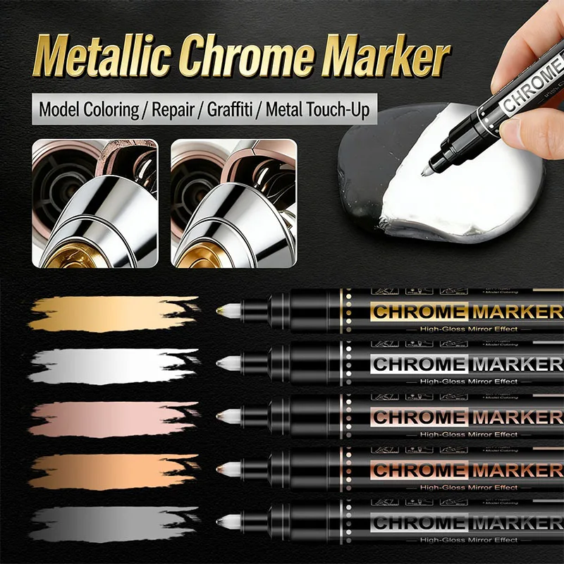 5 цветов, глянцевая зеркальная металлическая хромированная ручка, 0,7 мм, ремонтная модель, фигурка, раскраска, рафинирующая краска, ручка для пеленания краски «сделай сам»
5 цветов, глянцевая зеркальная металлическая хромированная ручка, 0,7 мм, ремонтная модель, фигурка, раскраска, рафинирующая краска, ручка для пеленания краски «сделай сам»