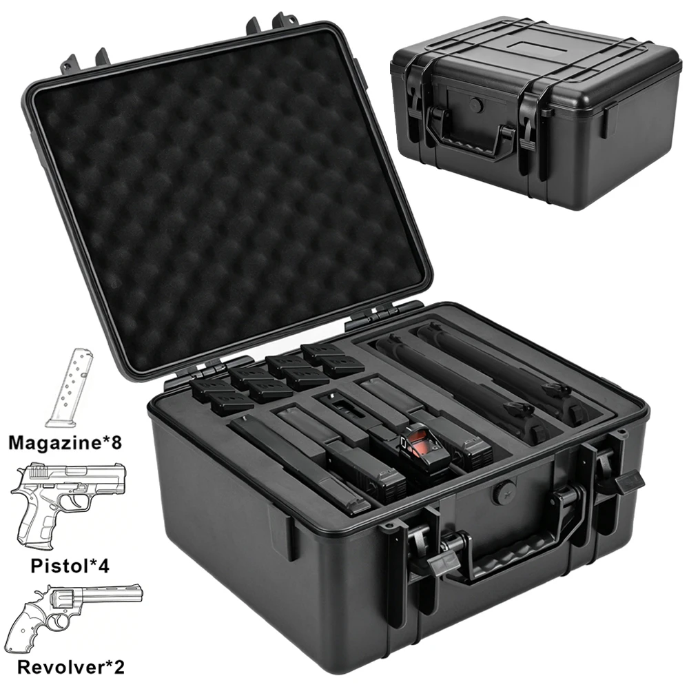 Tactical Pistol Gun Box Multiple Pistol Magazines Storage Case Waterproof Hard Shell Gun Box Magazine Handgun Carry Case
Tactical Pistol Gun Box Multiple Pistol Magazines Storage Case Waterproof Hard Shell Gun Box Magazine Handgun Carry Case