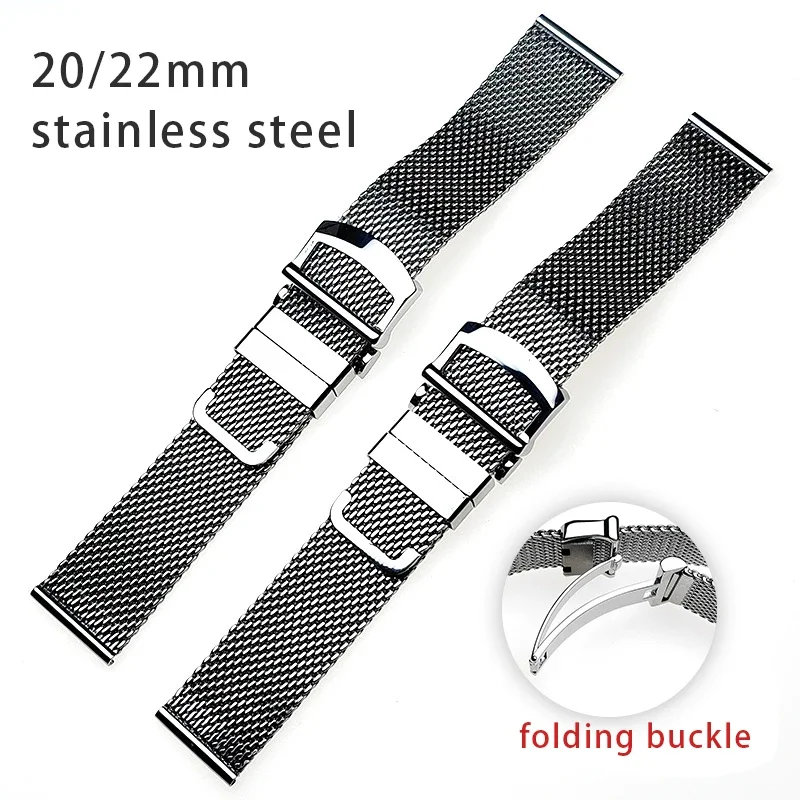Quick Release Milanese Mesh Watch Strap for Rolex Watches 20/22mm for Pilot Folding Buckle Wristband Men Women Metal Watchband
Quick Release Milanese Mesh Watch Strap for Rolex Watches 20/22mm for Pilot Folding Buckle Wristband Men Women Metal Watchband