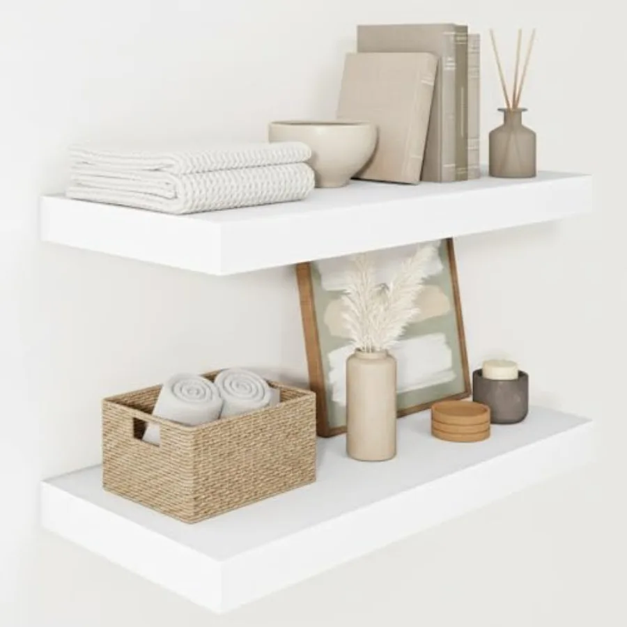 White Floating Shelves Over Toilet, 24/36/48/55 Inch X 12 Deep Shelves for Room Wall Mounted, 2" Thick Floating Shelf for Livin
White Floating Shelves Over Toilet, 24/36/48/55 Inch X 12 Deep Shelves for Room Wall Mounted, 2" Thick Floating Shelf for Livin