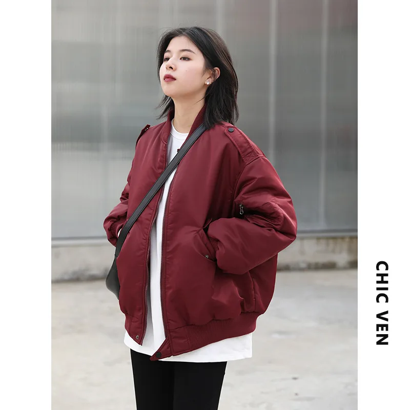 Winter Jackets Woman 2024 Women Cotton Coat Black / Burgundy / Army Green Solid Color Long-Sleeved Baseball Jacket S-L
Winter Jackets Woman 2024 Women Cotton Coat Black / Burgundy / Army Green Solid Color Long-Sleeved Baseball Jacket S-L