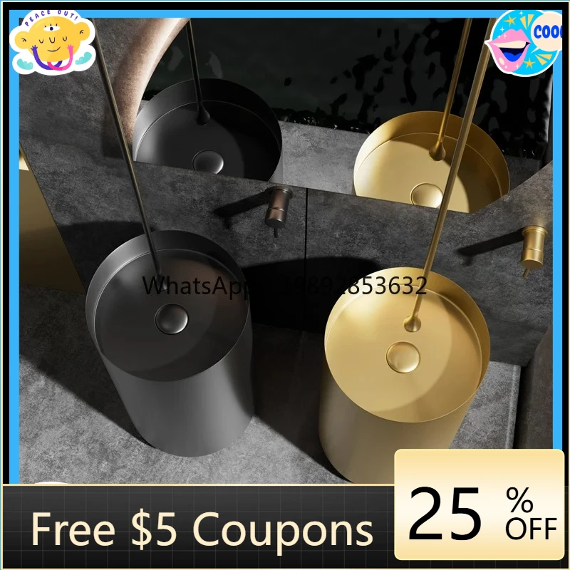 AB stainless steel integrated washbasin hotel bathroom circular column washbasin
AB stainless steel integrated washbasin hotel bathroom circular column washbasin