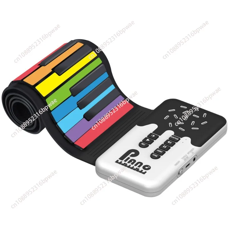 Rainbow hand-rolled piano 49 keys built-in lithium battery, portable toy folding soft keyboard entry, keyboard instrument
Rainbow hand-rolled piano 49 keys built-in lithium battery, portable toy folding soft keyboard entry, keyboard instrument