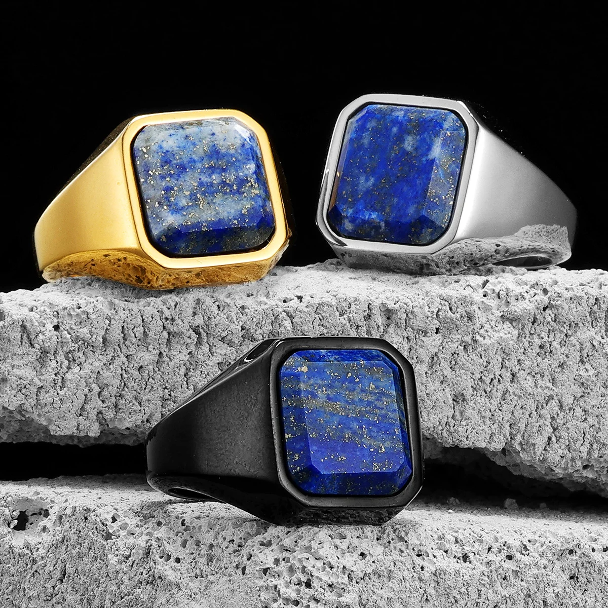 Galaxy Starry Sky Men Rings Stainless Steel Women Jewelry Lapis Lazuli Punk Rock Cool Stuff Fashion Accessories Gift Wholesale
Galaxy Starry Sky Men Rings Stainless Steel Women Jewelry Lapis Lazuli Punk Rock Cool Stuff Fashion Accessories Gift Wholesale