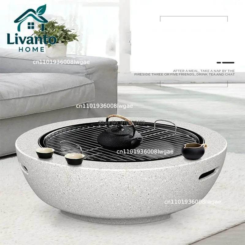 Round Outdoor Fire Pit Table Household Charcoal Brazier Garden Courtyard Barbecue Grill With Mesh Enclosure And Barbecue Net
Round Outdoor Fire Pit Table Household Charcoal Brazier Garden Courtyard Barbecue Grill With Mesh Enclosure And Barbecue Net