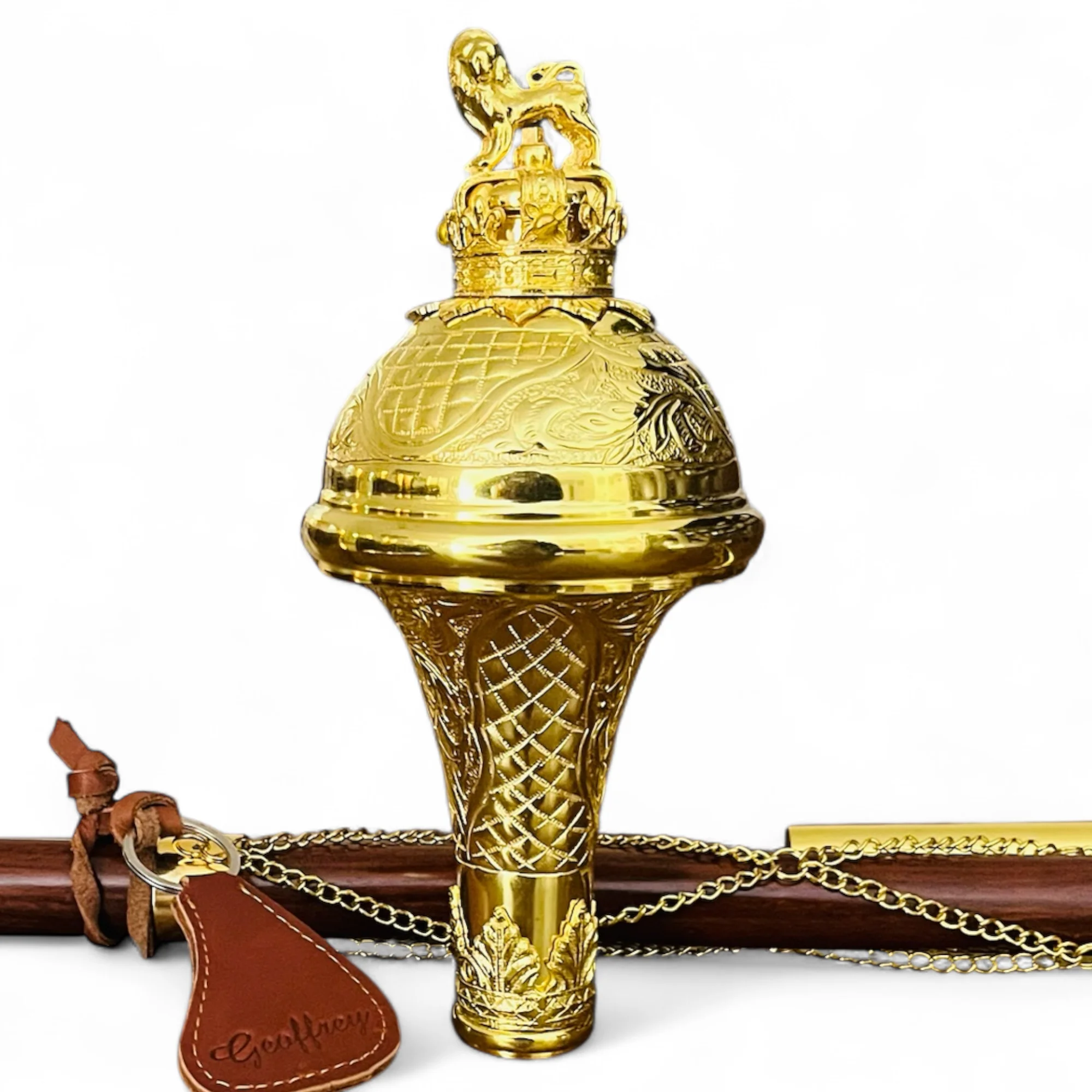 STLF Gold Gwen Drum Professional Etiquette Mace Lion & Crown Head Hand Carved Soft Tote Bag - Musical Instrument Accessories
STLF Gold Gwen Drum Professional Etiquette Mace Lion & Crown Head Hand Carved Soft Tote Bag - Musical Instrument Accessories