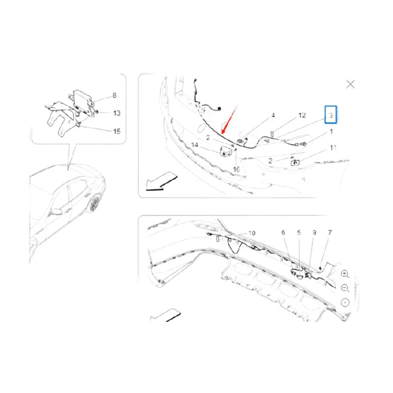 NEW Front Bumper Radar Harness Connector Parking Sensor Cable For Maserati Ghibli 2014-2017 670004438 Replacement Accessories-AT
NEW Front Bumper Radar Harness Connector Parking Sensor Cable For Maserati Ghibli 2014-2017 670004438 Replacement Accessories-AT