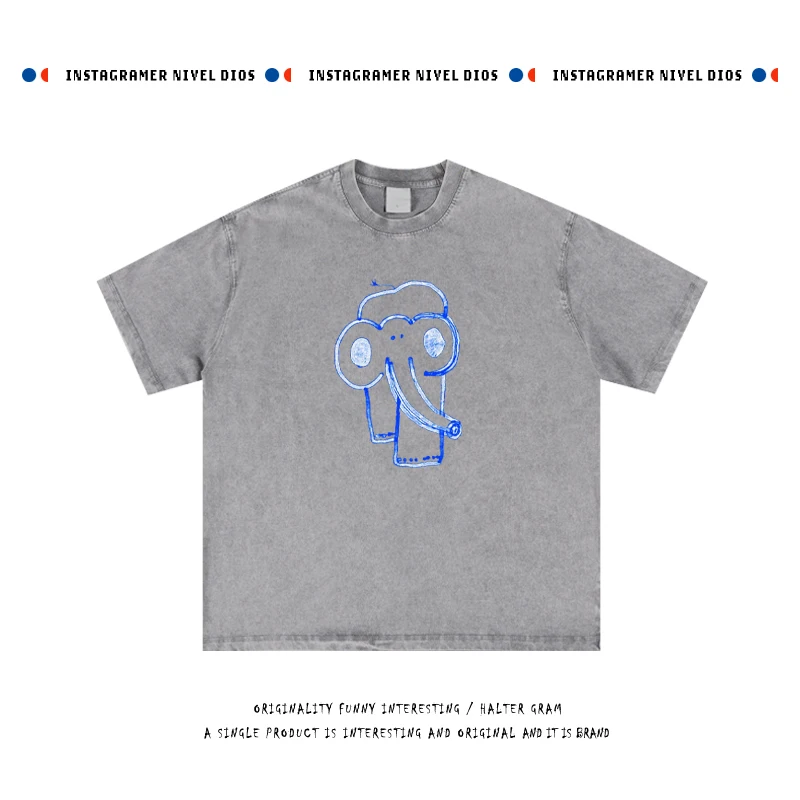 Футболка оверсайз с ручной росписью винтажного слона, 280 г, из плотного хлопка, молодежная, модная, летняя, дышащая, с круглым вырезом
Футболка оверсайз с ручной росписью винтажного слона, 280 г, из плотного хлопка, молодежная, модная, летняя, дышащая, с круглым вырезом