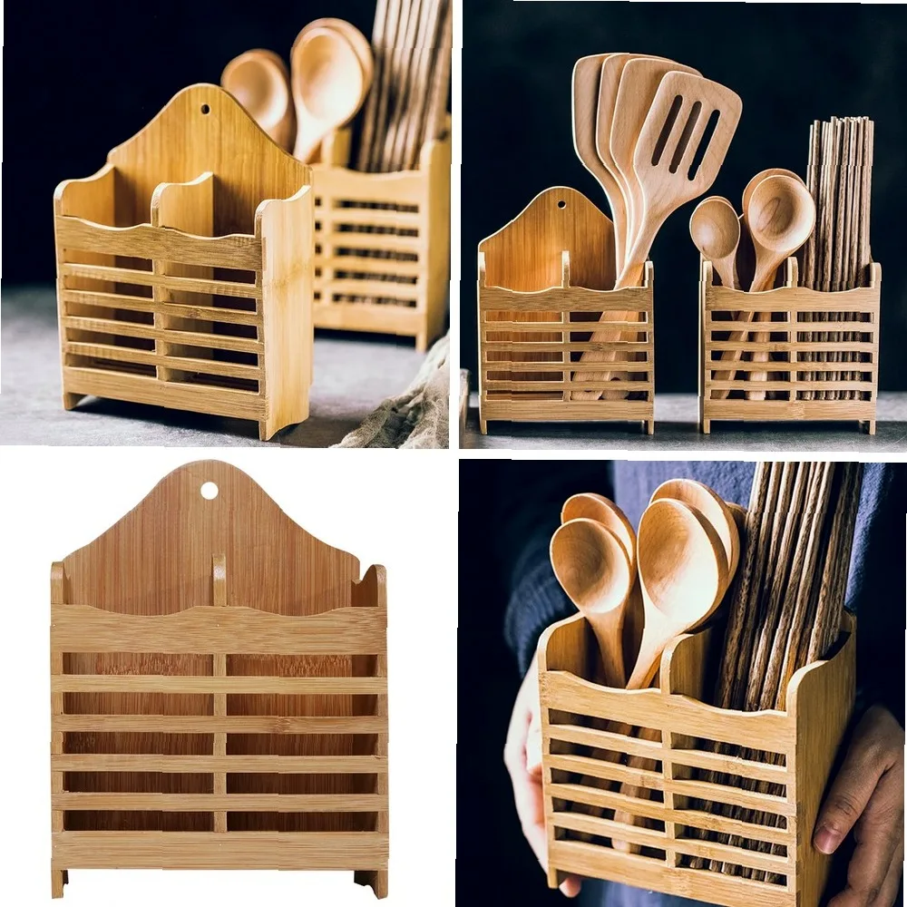 Bamboo Utensil Holder, Cutlery Drying Rack & Chopsticks Organizer for Kitchen Storage
Bamboo Utensil Holder, Cutlery Drying Rack & Chopsticks Organizer for Kitchen Storage