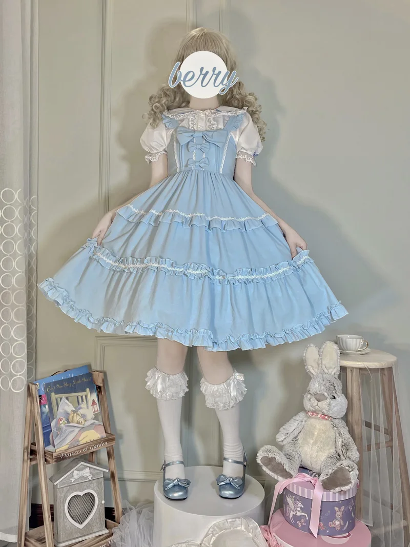 Милое однотонное женское платье на бретелях JSK Lolita милые свадебные платья для девушек кавайное розовое праздничное сказочное платье с бантом
Милое однотонное женское платье на бретелях JSK Lolita милые свадебные платья для девушек кавайное розовое праздничное сказочное платье с бантом